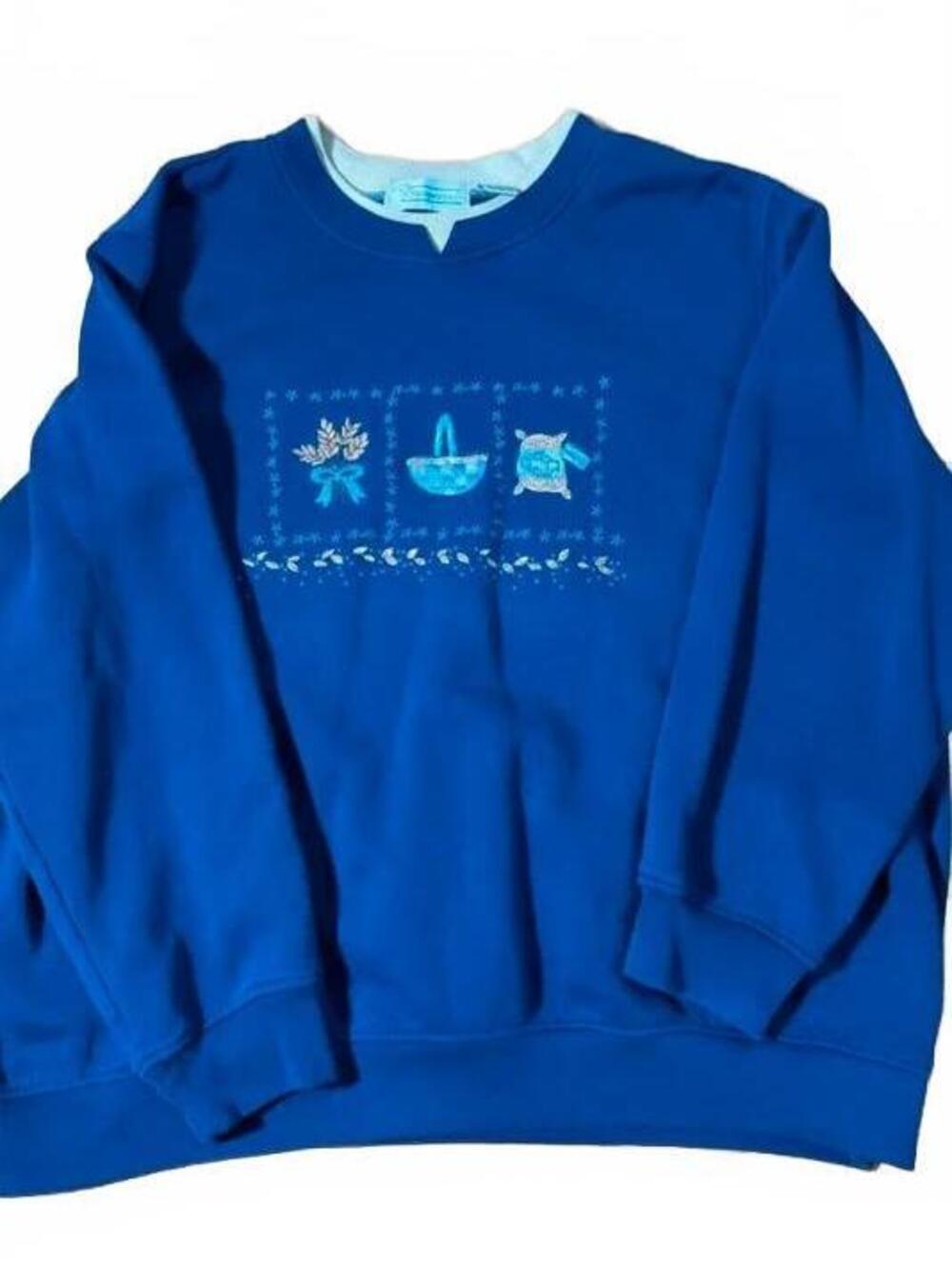 90s Vintage Shenanigans Navy Boho Sweater Size 2X